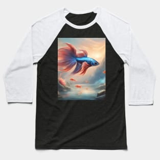 Tastic Fish Swiming Baseball T-Shirt